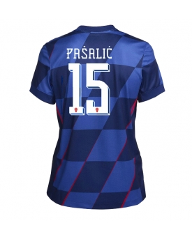 Croazia Mario Pasalic #15 Maglia Gara Trasferta Repliche Europei 2024 Donna
